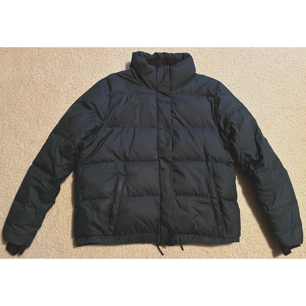 New Athleta Dark Green Puffer Down Winter Jacket Women XL